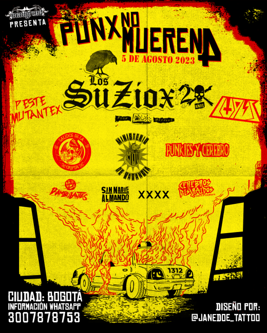 Flayer evento PUNX NO MUEREN 4
