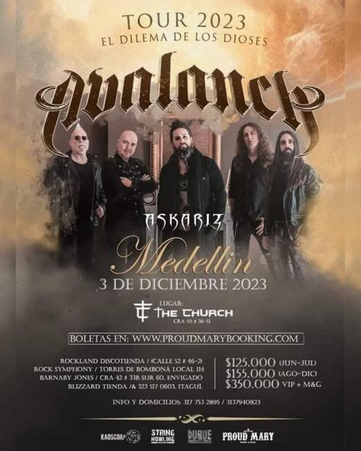 Flayer evento Avalanch en Medellín
