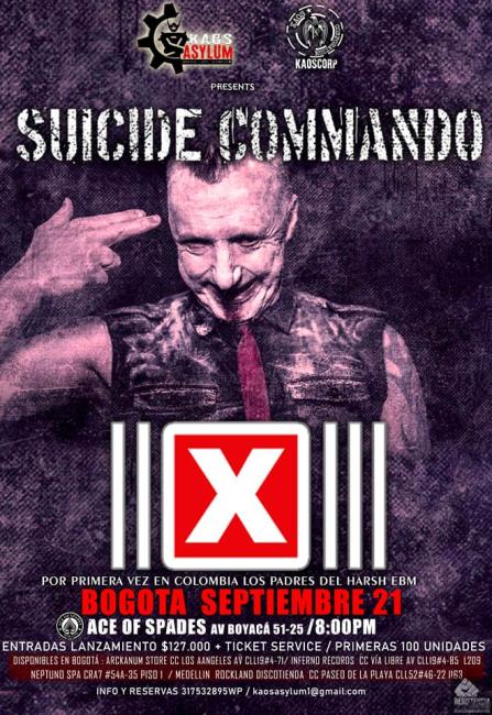 Flayer evento Suicide Comando