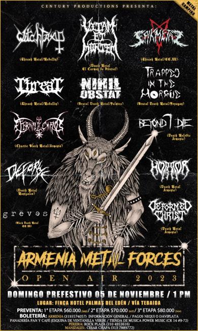 Flayer evento Armenia Metal Forces